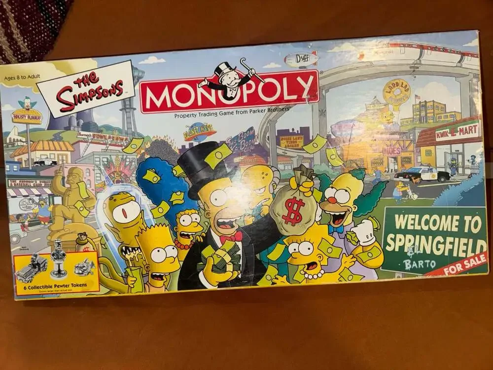 The Simpsons Monopoly Board Game Parker Brothers Hasbro